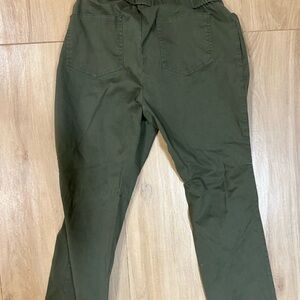 Army green maternity pants